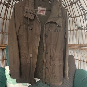 Levi's Olive Green Military Field Jacket with Quilted Lining
